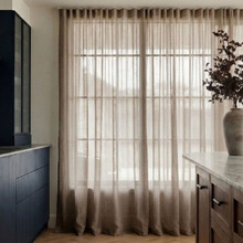 Custom Taormina Sheer S-Fold Single Panel Curtain & Track Set